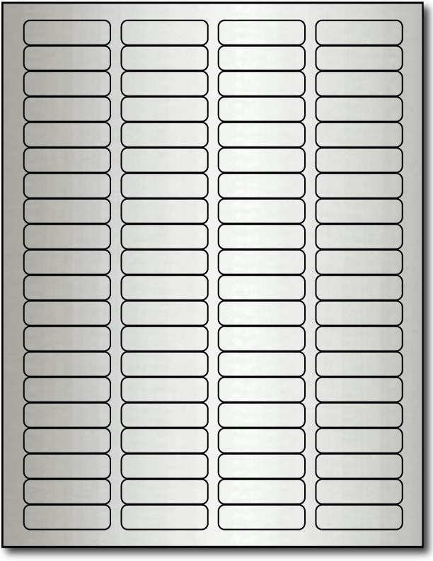 Adhesive  Labels Silver Foil, size A6, measure (8 1/2" x 11") , compatible  Laser, Foil