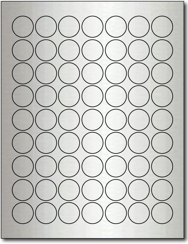 Adhesive  Labels Silver Foil, size A6, measure (8 1/2" x 11") , compatible  Laser, Foil