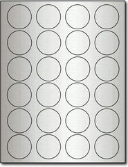 Adhesive  Labels Silver Foil, measure (1 5/8" Round) , compatible  Laser, Foil