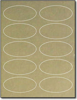 Adhesive  Labels Gold Foil, size A6, measure (1 3/4" x 3 3/4") , compatible  Laser, Foil