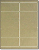 Adhesive  Labels Gold Foil, size A6, measure (2 5/8" x 1") , compatible  Laser, Foil