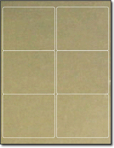 Adhesive  Labels Gold Foil, size A6, measure (4" x 2") , compatible  Laser, Foil