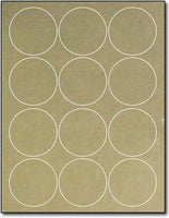 Adhesive  Labels Gold Foil, size A6, measure (3 1/3" Round) , compatible  Laser, Foil