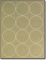 Adhesive  Labels Gold Foil, size A6, measure (3 1/3" Round) , compatible  Laser, Foil