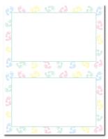 Baby Feet, 2-up Invitations & Envelopes