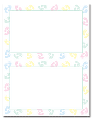 Baby Feet, 2-up Invitations & Envelopes