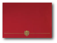 Crest Certificate Cover, Red - 25
