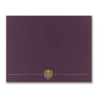 80 lb Plum Classic Crest Certificate Cover, measure(12" x 9 3/8"), compatible with inkjet and laser