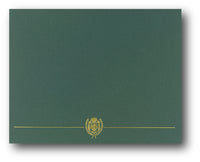 Green Classic Crest Certificate Cover - 25