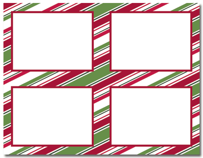 Holiday Stripes Postcard Paper, measure(8 1/2" x 11"), compatible with inkjet and laser