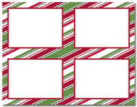 Holiday Stripes Postcard Paper, measure(8 1/2" x 11"), compatible with inkjet and laser