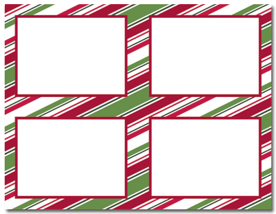 Holiday Stripes Postcard Paper, measure(8 1/2" x 11"), compatible with inkjet and laser