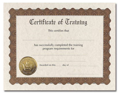 65lb Certificate of Training Award measure ( 8 1/2" x 11") , compatible with inkjet and laser