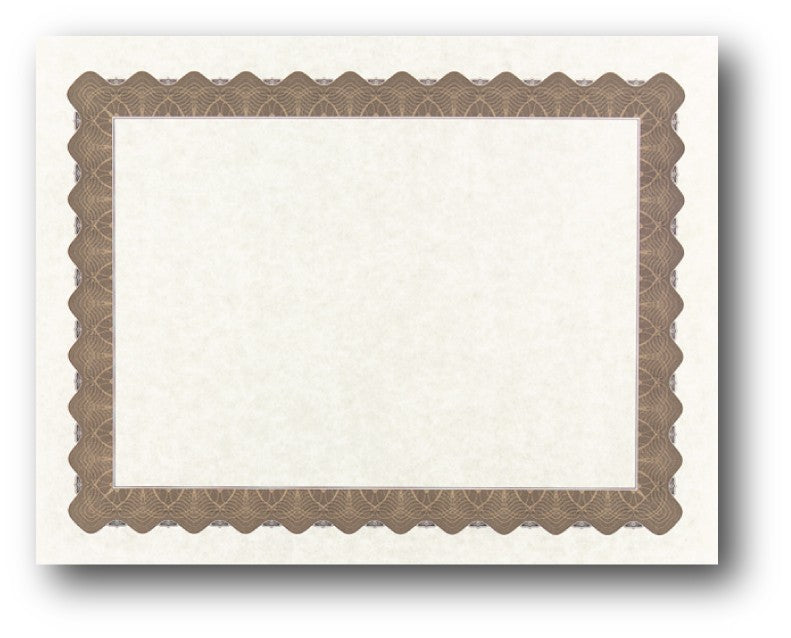 Gold Parchment Certificate ,  measure (8 1/2" x 11") , compatible with inkjet and laser