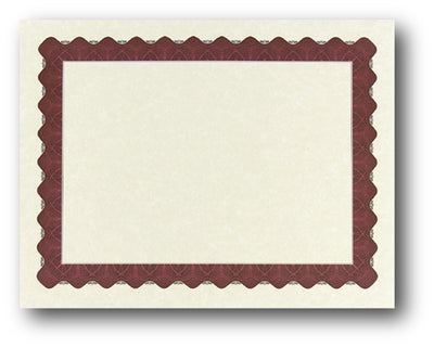 24lb Red Parchment Certificate , measure (8 1/2" x 11") , compatible with inkjet and laser