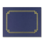 80lb Navy Linen Certificate Cover ,  measure (8 1/2" x 11")