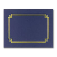 80lb Navy Linen Certificate Cover ,  measure (8 1/2" x 11")