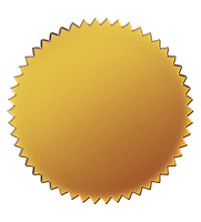 Gold Certificate Seals, measure(1.75"), compatible with inkjet and laser, matte both sides
