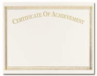 Award Certificates - Gold Foil Border (Achievement)