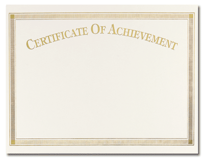 Award Certificates - Gold Foil Border (Achievement)