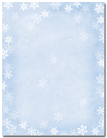 24 lb Winter Flakes Christmas Stationery, measure( 8 1/2" x 11"), compatible with copier, inkjet and laser, matte both sides