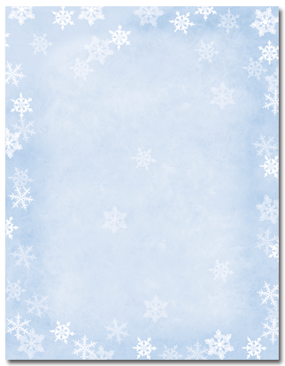 24 lb Winter Flakes Christmas Stationery, measure( 8 1/2" x 11"), compatible with copier, inkjet and laser, matte both sides