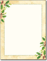 Letterhead, Falling Holly Letterhead