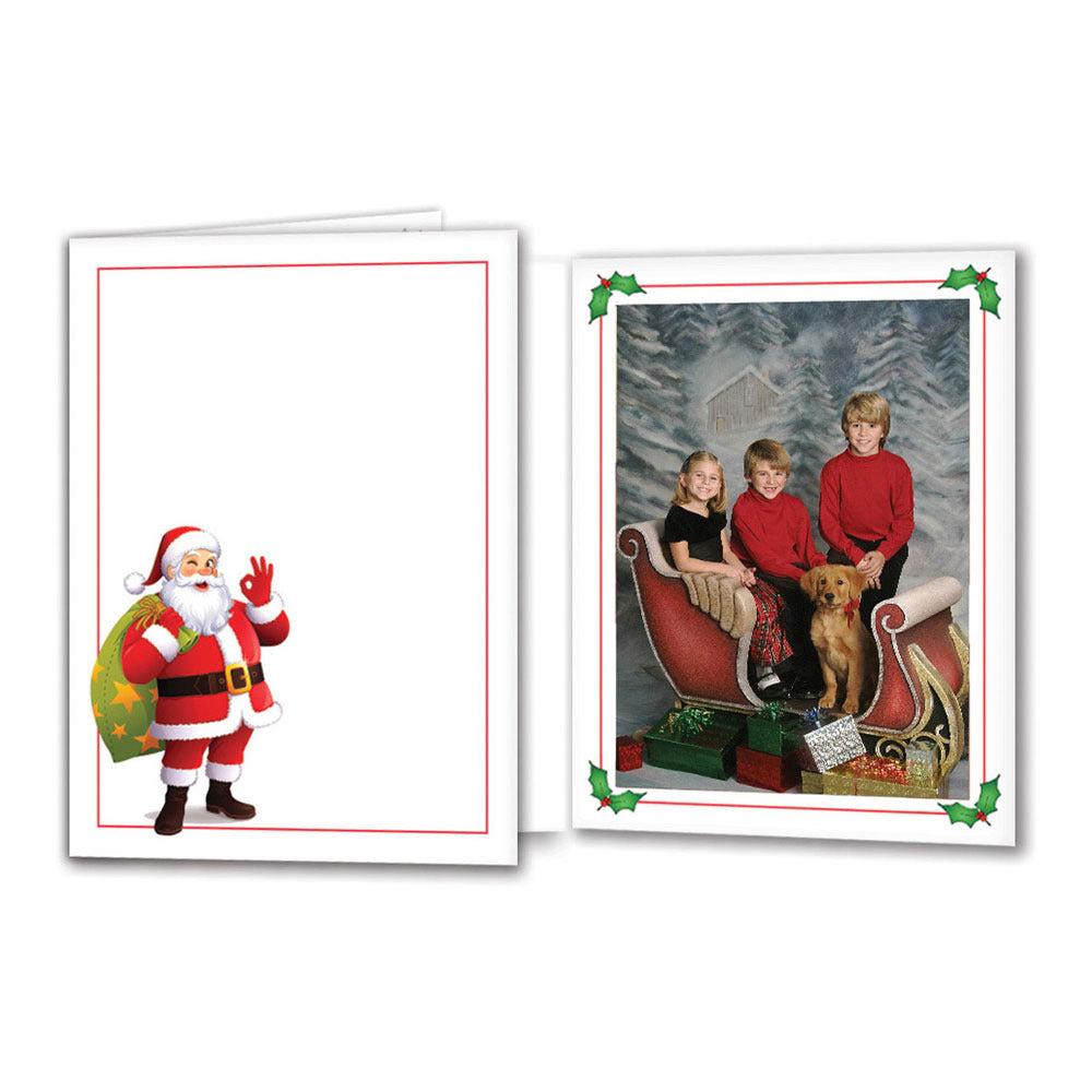 Santa Claus 4" x 6" Photo Cards with Envelopes (18 Sets)