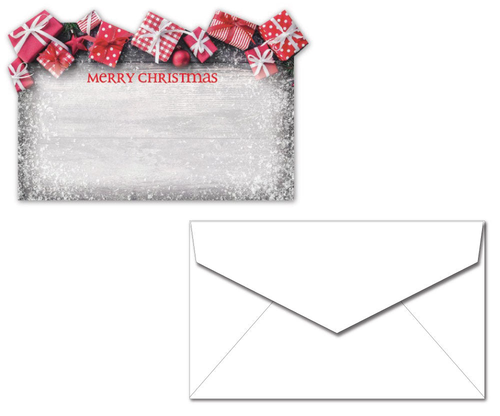 Holiday Letterhead with Envelopes - Christmas Presents