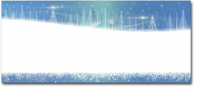 Icy Blue Trees Holiday #10 Envelopes